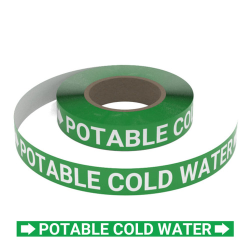 Potable Cold Water - Pipe Marking Roll