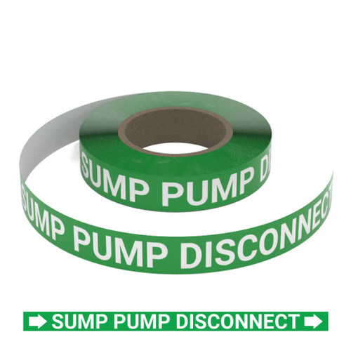 Sump Pump Disconnect - Pipe Marking Roll