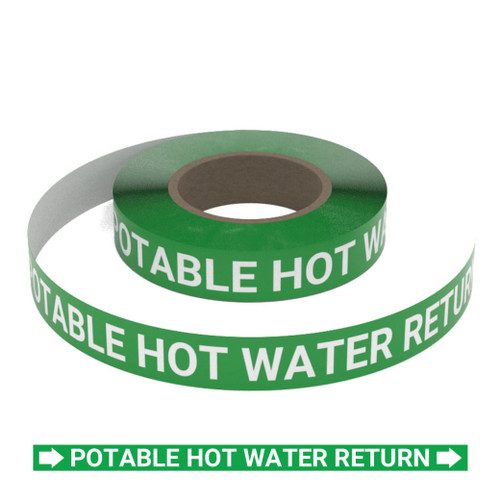 Potable Hot Water Return - Pipe Marking Roll