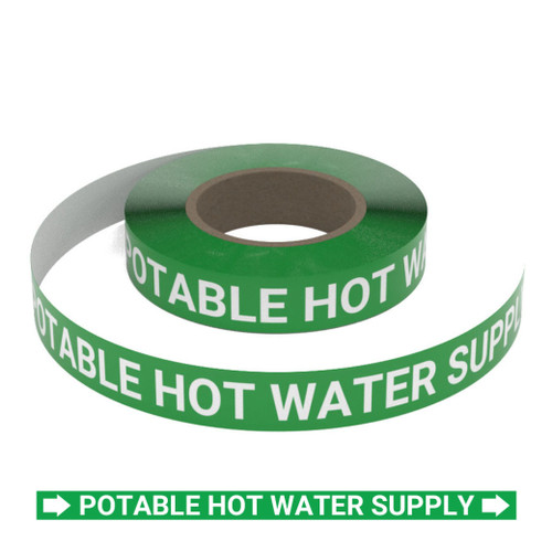 Potable Hot Water Supply - Pipe Marking Roll