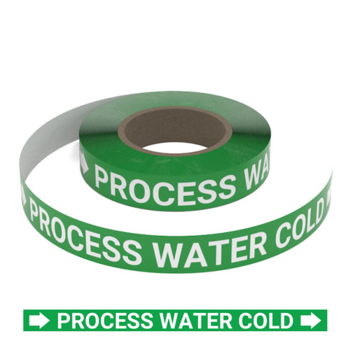 Process Water Cold - Pipe Marking Roll