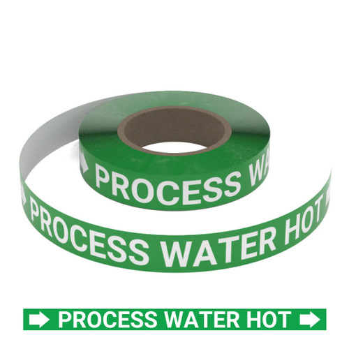 Process Water Hot - Pipe Marking Roll