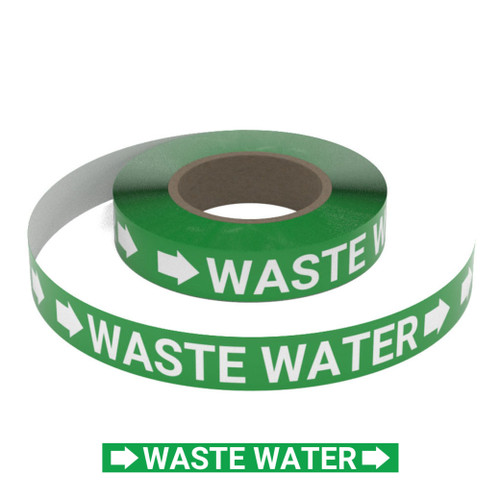 Waste Water (Green) - Pipe Marking Roll