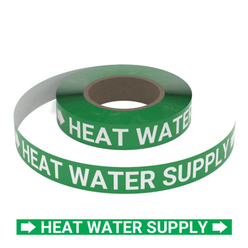 Heat Water Supply - Pipe Marking Roll