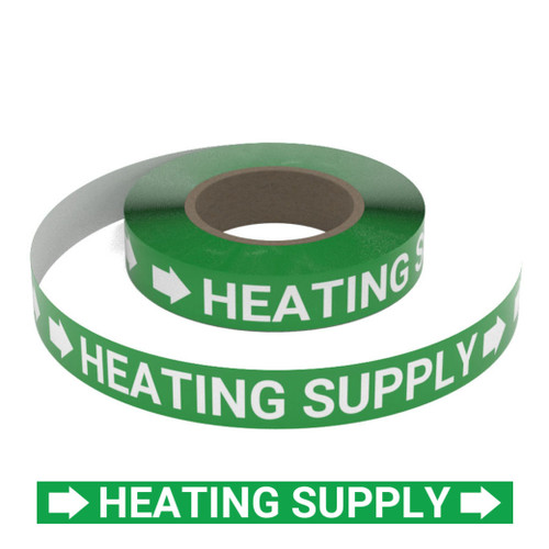 Heating Supply (Green) - Pipe Marking Roll