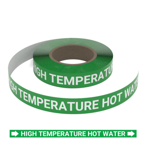 High Temperature Hot Water (Green) - Pipe Marking Roll