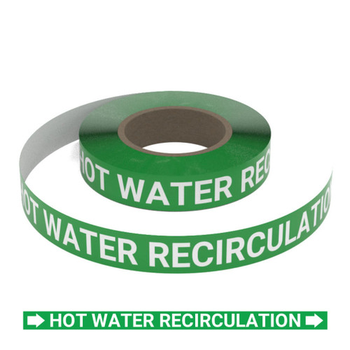 Hot Water Recirculation - Pipe Marking Roll
