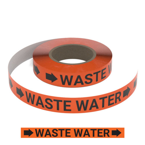 Waste Water (Orange) - Pipe Marking Roll