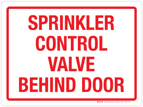 Sprinkler Control Valve Behind Door Landscape - Wall Sign