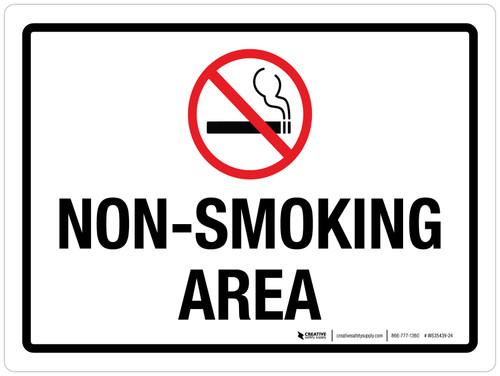 Non-Smoking Area Landscape - Wall Sign