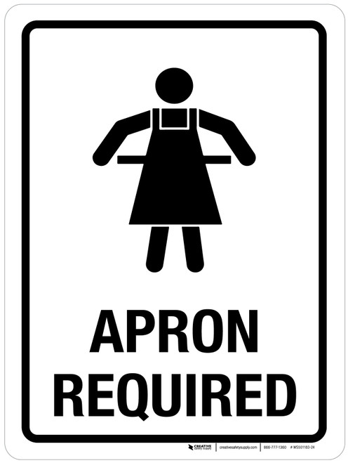 Apron Required with Icon Portrait - Wall Sign