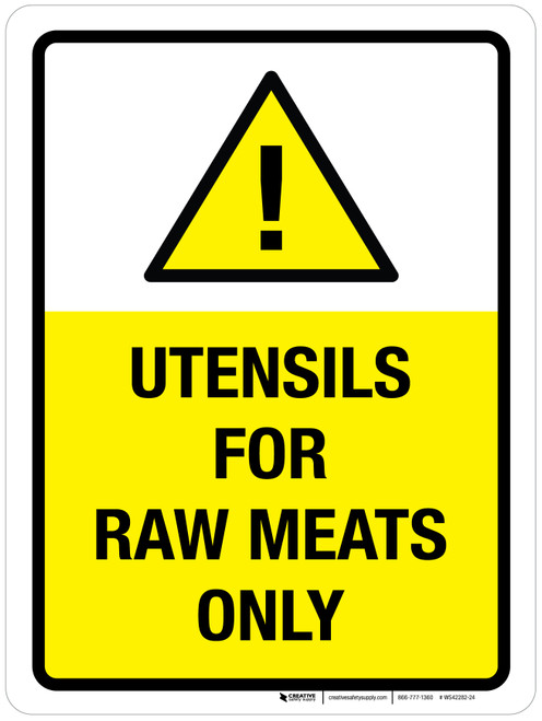 Schild 'Nur Rohes Fleisch' – 300 X 100 Mm, Starker Kunststoff, Blau-weiß Nach EN ISO 7010
