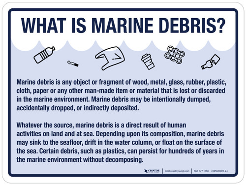 What Is Marine Debris? Landscape - Wall Sign