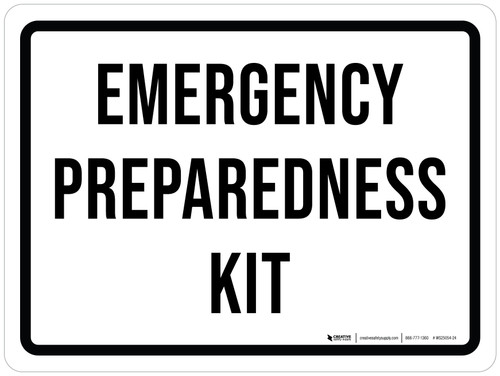 Emergency Preparedness Kit Landscape - Wall Sign