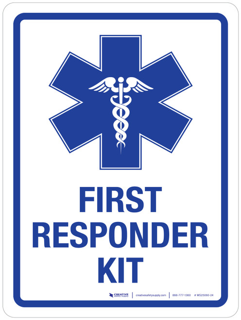 First Responder Kit Portrait - Wall Sign