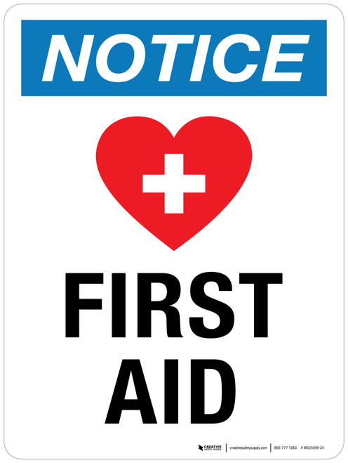 Notice: First Aid Portrait - Wall Sign