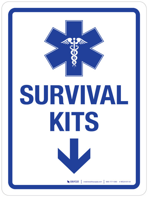 Survival Kits Portrait - Wall Sign