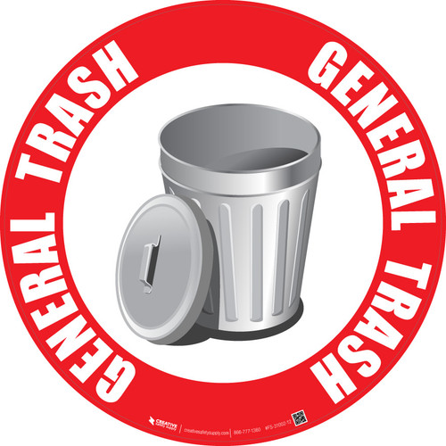 General Trash - Floor Sign
