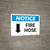 Notice: Fire Hose with Down Arrow Landscape - Wall Sign