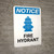 Notice: Fire Hydrant with Icon Portrait - Wall Sign