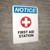 Notice: First Aid Station with Icon - Wall Sign