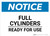 Notice: Full Cylinders Ready For Use - Wall Sign