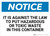 Notice: Against The Law To Put Hazardous or Toxic Waste In This Container - Wall Sign