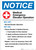 Notice: Medical Emergency Elevator Operation With Health Icon - Wall Sign