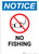 Notice: No Fishing with Icon - Wall Sign