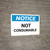 Notice: Not Consumable - Wall Sign