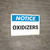 Notice: Oxidizers - Wall Sign