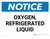 Notice: Oxygen Refrigerated Liquid - Wall Sign