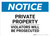 Notice: Private Property Violators Will Be Prosecuted - Wall Sign
