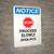 Notice: Proceed Slowly Open Pits with Icon - Wall Sign
