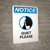 Notice: Quiet Please With Finger On Lips Graphic - Wall Sign