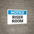 Notice: Riser Room - Wall Sign