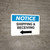 Notice: Shipping & Receiving with Left Arrow - Wall Sign