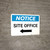 Notice: Site Office With Left Arrow - Wall Sign
