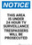 Notice: This Area Is Under 24 Hour TV Surveillance Trespassers Will Be Prosecuted - Wall Sign