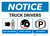Notice: Truck Drivers Shut-Off Engine Set Brakes Wheel Chocks with Icons - Wall Sign