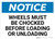 Notice: Wheels Must Be Chocked Before Loading Or Unloading - Wall Sign