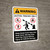 Warning: Autos-Trucks Only Gate Arm Drop Zone with Graphic Portrait ANSI - Wall Sign
