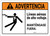 Warning: Hazardous Voltage Overhead Spanish with Graphic Landscape ANSI - Wall Sign