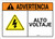 Warning: High Voltage Spanish with Graphic Landscape ANSI - Wall Sign