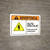 Warning: High Voltage Authorized Personnel Only Spanish with Graphic Landscape ANSI - Wall Sign