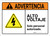 Warning: High Voltage Authorized Personnel Only Spanish with Graphic Landscape ANSI - Wall Sign