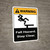 Warning: Fall Hazard Stay Clear with Graphic Portrait ANSI - Wall Sign