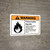 Warning: Flammable Liquids Attatch Ground Cables with Graphic Landscape ANSI - Wall Sign