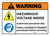 Warning: Hazardous Voltage Inside Follow Lockout Tagout Procedures with Icons Landscape ANSI - Wall Sign