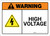 Warning: High Voltage Authorized Personnel Only with Graphic Landscape ANSI - Wall Sign